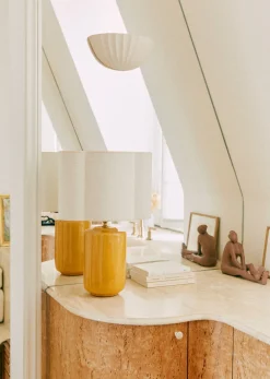 Sezane Les Lumières|Lampe Mezzo - Safran Abat-jour Boléro - Jute Écru
