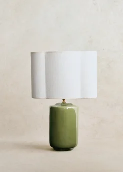 Sezane Les Lumières|Lampe Mezzo - Sauge Abat-jour Boléro - Jute Écru