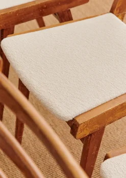 Sezane La Sélection Vintage|Lot De 6 Chaises Années 1960 Hêtre