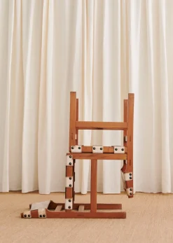 Sezane La Sélection Vintage|Lot De 6 Chaises Maison Regain Années 1960 Orme et cuir