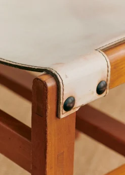 Sezane La Sélection Vintage|Lot De 6 Chaises Maison Regain Années 1960 Orme et cuir