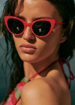 Sezane Solaires|Le Bain|Lunettes De Soleil Bianca - Création Solidaire Rouge