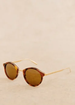 Sezane Solaires|Lunettes De Soleil Bonnie Ecailles et doré