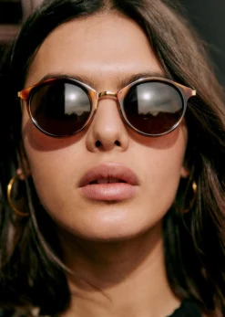 Sezane Solaires|Lunettes De Soleil Bonnie Ecailles et doré