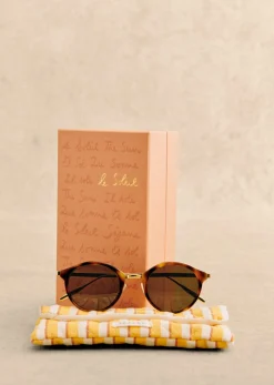 Sezane Solaires|Lunettes De Soleil Bonnie Ecailles et doré