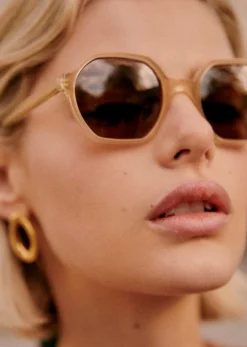 Sezane Solaires|Lunettes De Soleil Rita Milky beige
