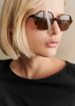 Sezane Solaires|Le Bain|Lunettes De Soleil Rita Brun