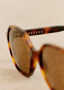 Sezane Solaires|Le Bain|Lunettes De Soleil Rita Brun