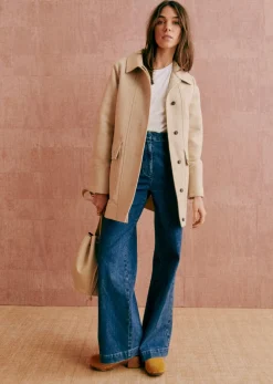 Sezane Vestes & Manteaux|Manteau Gabano Beige