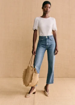 Sezane Le Bain|Paniers & Pochettes|Panier Jude Raphia Naturel