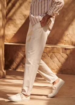 Sezane Tous les Pantalons & Combinaisons|Pantalons Casual|Pantalon Danny Coton Lin Naturel
