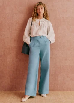 Sezane Coloré|Tous les Pantalons & Combinaisons|Pantalon Gavi Bleu Clair