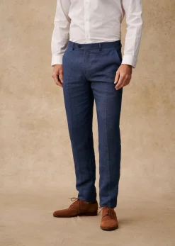 Sezane Costumes|Pantalons Formels|Pantalon Kale Chevrons Bleu