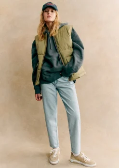 Sezane Denim|Denim|Pantalon Le Mum Bleu Snow