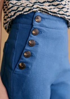Sezane 7/8ème|Tous les Pantalons & Combinaisons|Pantalon Marino Crop Bleu