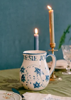 Sezane La Vaisselle|Pichet Poème Bleu Orage