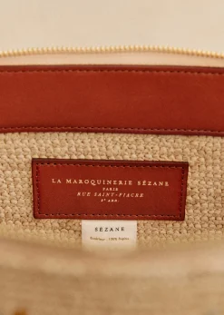 Sezane Paniers & Pochettes|Pochette Simone Raphia Broderie Multi