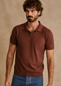 Sezane Pulls manches courtes|Polos|Polo Ezio Rouille Chiné