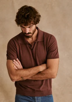 Sezane Pulls manches courtes|Polos|Polo Ezio Rouille Chiné