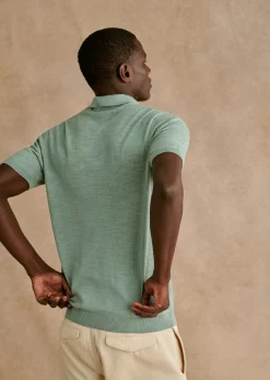 Sezane Col polo|Pulls manches courtes|Polo Joan Bleu Clair