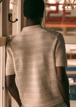 Sezane Maille|Col polo|Polo Pietro Écru