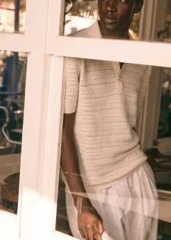 Sezane Maille|Col polo|Polo Pietro Écru