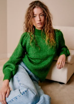 Sezane Maille|Pull Anneka Vert 70s