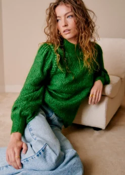 Sezane Maille|Pull Anneka Vert 70s