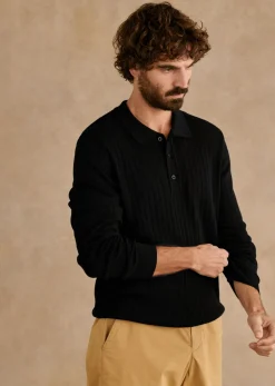 Sezane Col polo|Pull Clive Noir