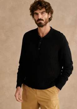 Sezane Col polo|Pull Clive Noir