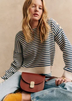 Sezane Maille|Pull Daisy Naturel / Marine