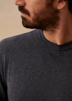 Sezane Col rond|Pulls coton|Pull Edo Bleu Chiné