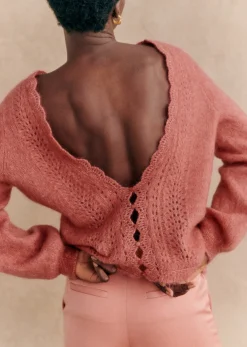 Sezane Maille|Pull Marylis - Création Rose Bois de Rose Foncé