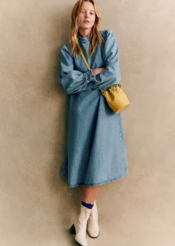 Sezane Robes|Robe Aluzie Bleu Clair