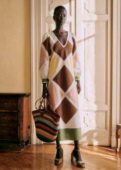 Sezane Robes|Robe Edwinda Multico Pastel