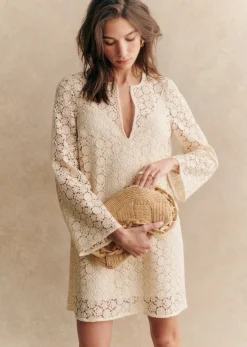Sezane Robes|Robe Enza Ecru