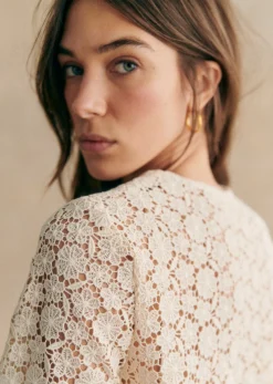 Sezane Robes|Robe Enza Ecru