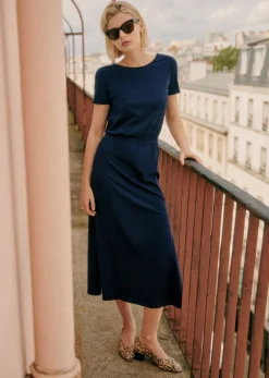 Sezane Robes|Robe Lucille Marine