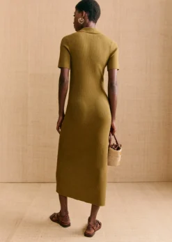 Sezane Robes|Robe Numa Vert Olive