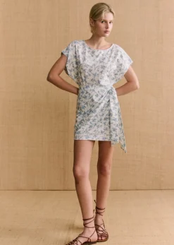 Sezane Robes|Robe Sabrina Rosa Bleu