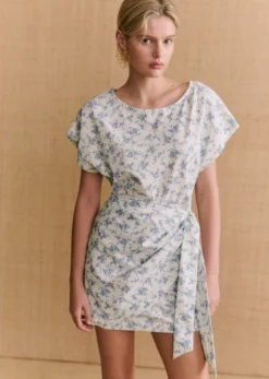 Sezane Robes|Robe Sabrina Rosa Bleu