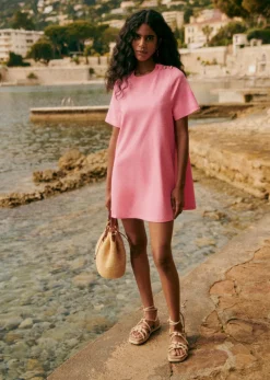 Sezane Robes|Robe Selena - Création Rose Rose Bubble