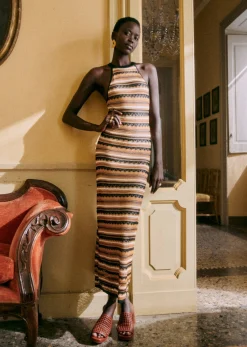 Sezane Robes|Robe Yanelle Rayures Geo