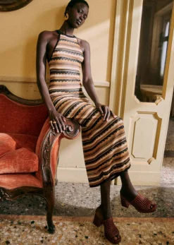Sezane Robes|Robe Yanelle Rayures Geo