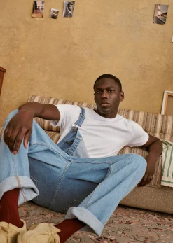 Sezane Denim|Jeans|Salopette Robby Délavé