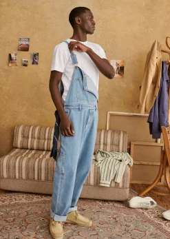 Sezane Denim|Jeans|Salopette Robby Délavé