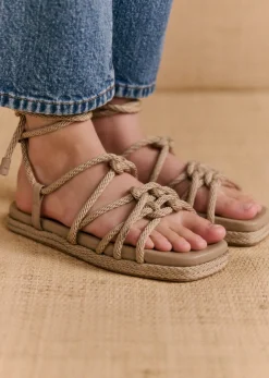 Sezane Le Bain|Sandales|Sandales Low Malia Taupe