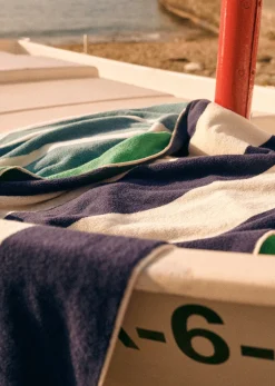 Sezane Accessoires|Serviette De  Plage Positano Marine Vert