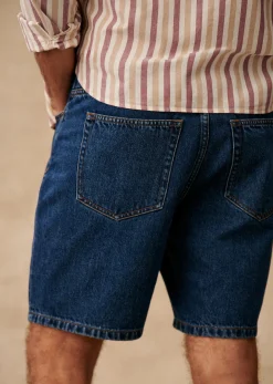 Sezane Shorts|Short Elio Bleu Denim