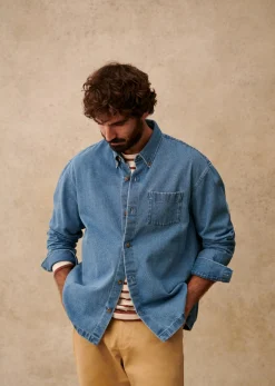 Sezane Denim|Vestes coton|Surchemise Valerio Denim